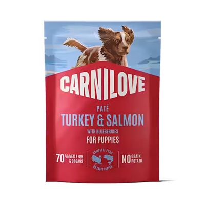 Carnilove Pouch Pate Med Lax och Blåbär För VALPAR 300 gram